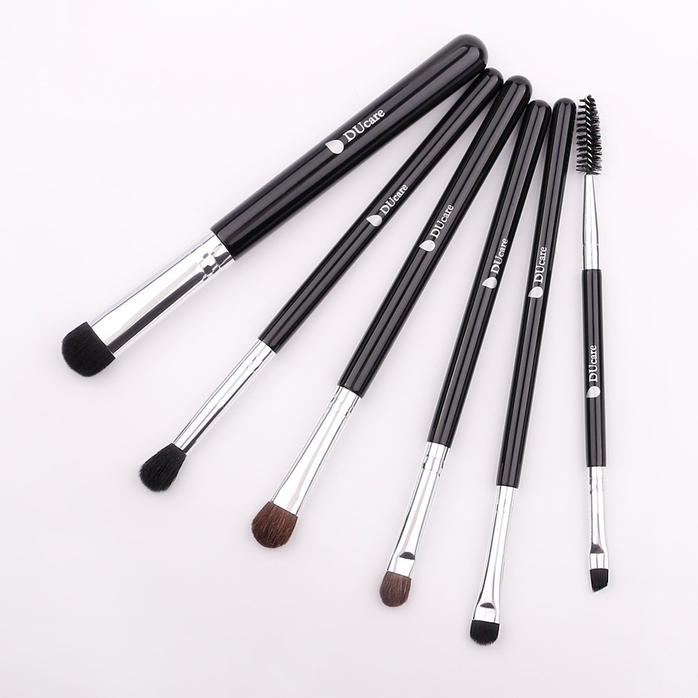 DUcare Eye Brush Set 6Pcs Eyeshadow Brushes Synthetic Pony Hair Makeup Brushes Eyeshadow Eyebrow Blending Professional Cosmetics Tools Beauty Brushes Kit: Beauty