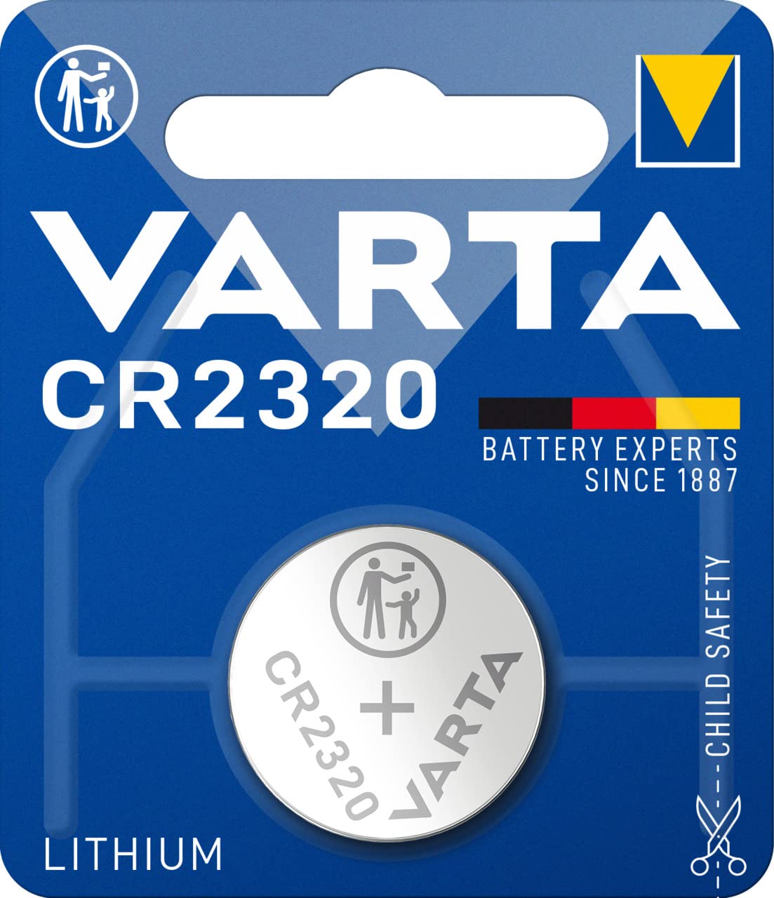 VARTA Batteries Electronics CR2320 Lithium button cell 3V battery 1-pack, Button cells in original blister pack of 1