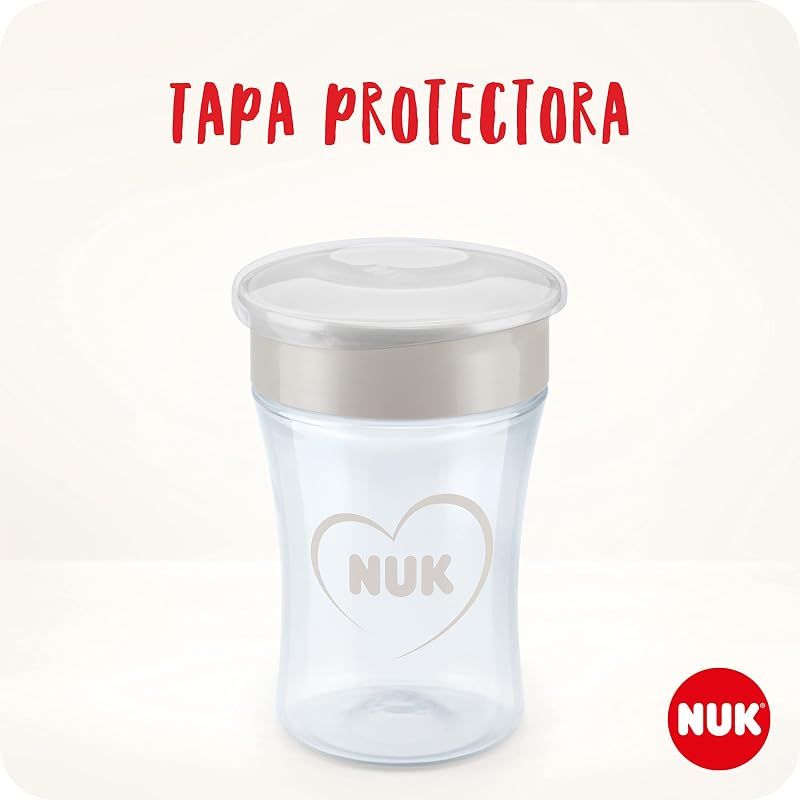 Magic Cup vaso antiderrame bebe | Borde a prueba de derrames de 360° | +8 meses | Sin BPA | 230 ml | Cangrejo (morado) | 2 unidades