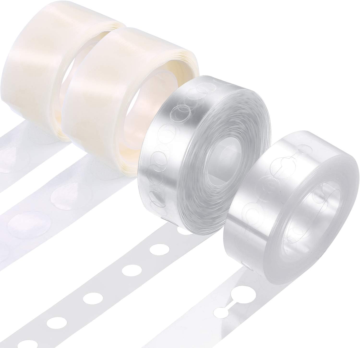 Tatuo Balloon Arch Kit Balloon Garland Decorating Strip Kit 2 Rolls Balloon Tape Strips with 2 Rolls Balloon Glue Point Dots Stickers (Single Hole): Toys & Games