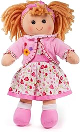 Bigjigs Kelly Rag Doll Medium 34cm Soft Clothing Swap Ragdoll Baby Toy