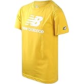 New Balance Boys T Shirts - Short Sleeve Cotton Crewneck Graphic Tees, Athletic Logo Shirts for Boys (Sizes: 8-20)