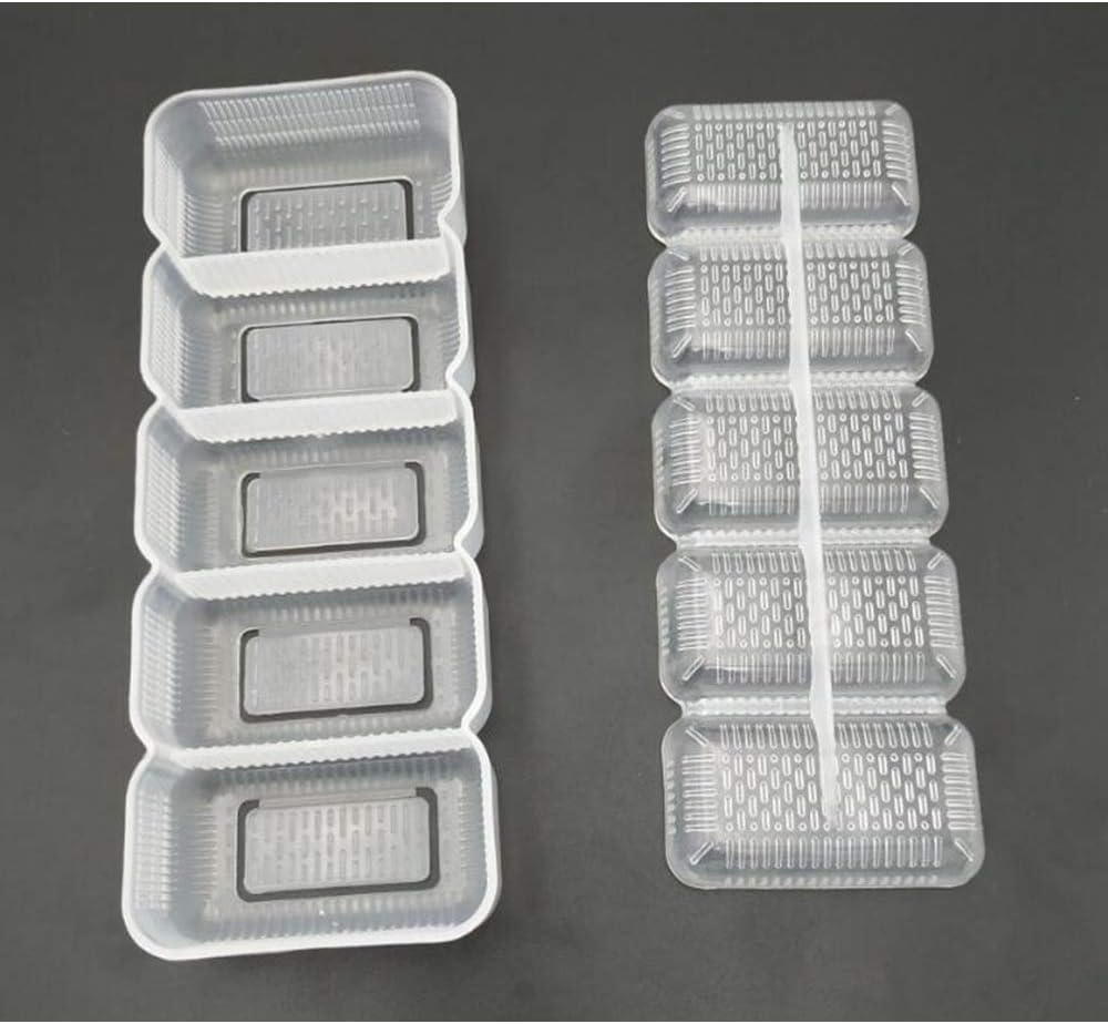 Gaodpz 2 PCS/LOT sushi mold rice ball kimbap rice molds cooking sushi tool (Color : Clear)