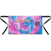 Noprintge Server Apron with 3 Pockets, Waterproof Oil Waitress Waiter Half Apron for Restaurant Hotel Kitchen Cafe