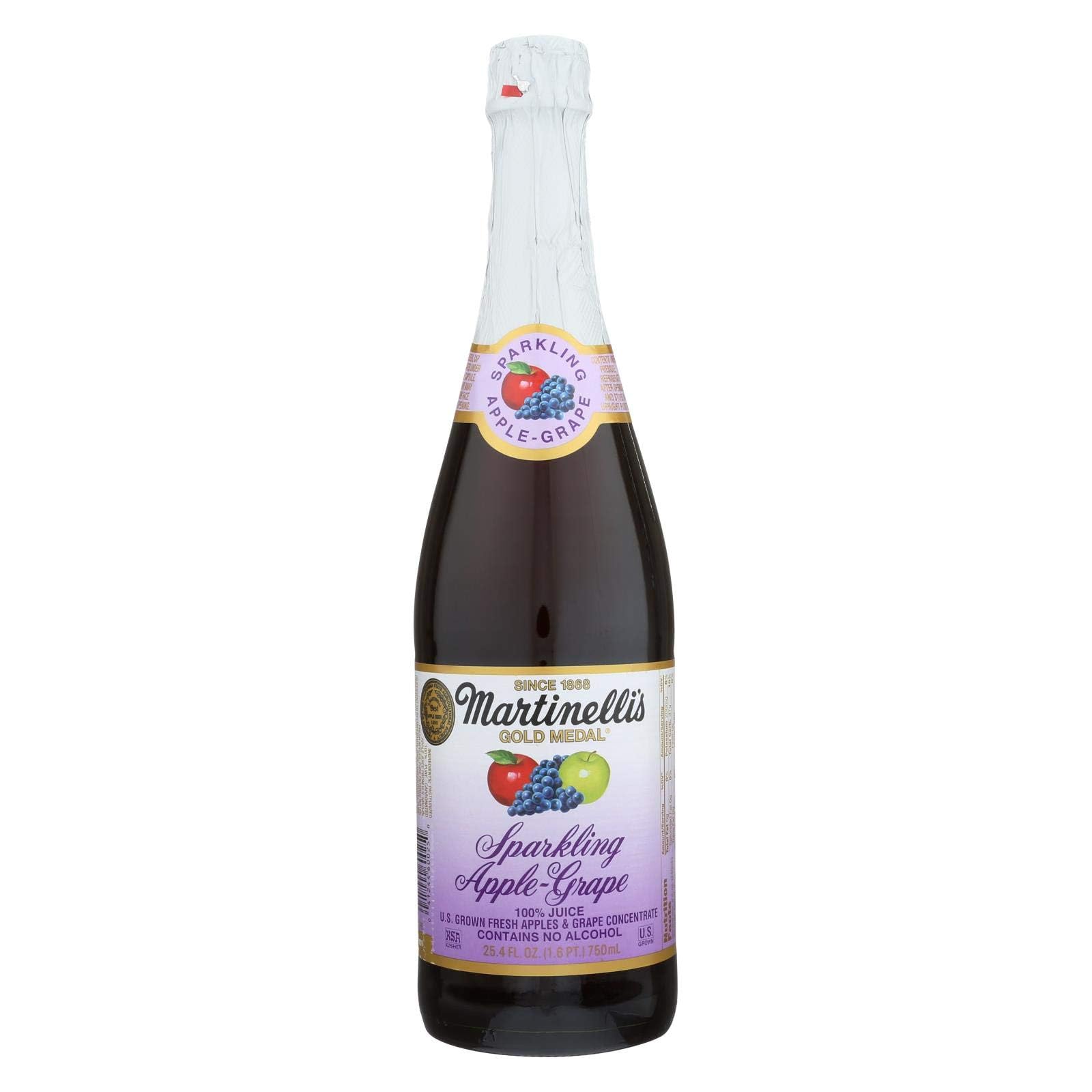 Martinelli’s Sparkling Apple Grape Juice – 25.4 Ounce – 12 per case.