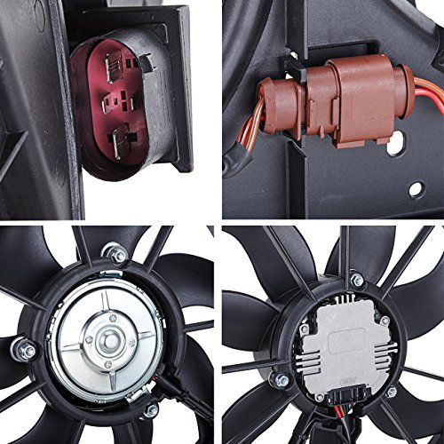 Dual Electric Cooling Fan Radiator Cooling Fan For 2005-2016 Volkswagen Jetta & 2006-2018 Passat - Dual Fan Assembly, Direct Fit Evan-Fischer Radiator Fan - Foto 5