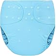 Littleforbig Washable Adjustable Reusable Waterproof Primary Comfort Cloth Adult Diaper Wrap Cover One Size Blue