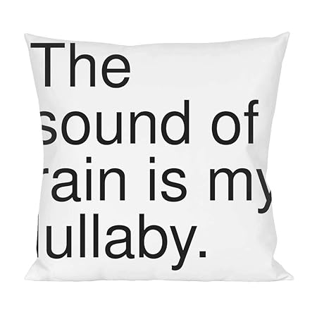 The Sound Of Rain Is My Lullaby Pillow Amazon Co Uk Kitchen Home