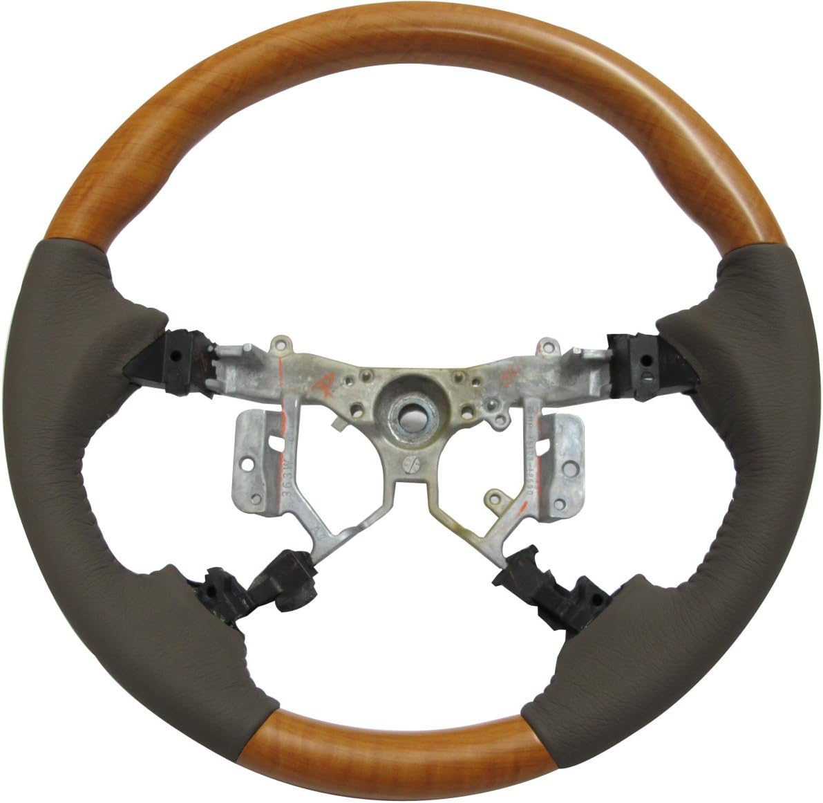 CrazyTheGod FORTUNER 2012-2014 STEERING WHEEL OE YELLOW WOOD BEIGE