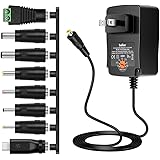 Belker 36W Universal 3V 4.5V 5V 6V 7.5V 9V 12V AC DC Adapter Power Supply for LCD LED Light Strip Router HUB Speaker Smart Ph