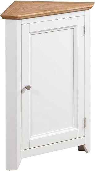 Hallowood Clifton Clf Cup784 B Petit Placard D Angle En Bois Creme Avec Etagere Corps Peint En Blanc Avec Dessus En Chene Clair Amazon Fr Cuisine Maison