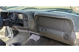 AKMOTOR Dash Cover Mat Custom for 1997-2000 Chevrolet Silverado/GMC Sierra C1500 C2500 C3500 K1500 K2500 K3500,1997-1999 GMC Yukon/Chevy Tahoe Suburban,Dashboard Pad(Dark Gray) Y57