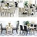 Knit Spandex Fabric Stretch Dining Room Chair Slipcovers Set of 4 Navy