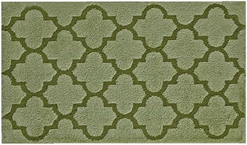 STAINMASTER Trusoft Lattice Design Bath Rug, 24 by 40-Inch, Wasabi