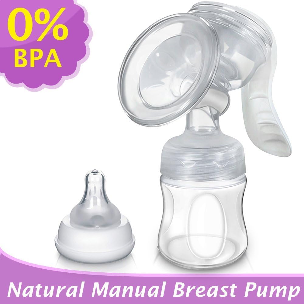 Skico Strong Suction Soft Massage Cushion for Manual Breast Pump with Milk Storage Bottle