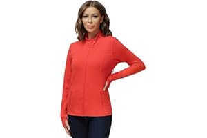 Dolcevida Womens Sports Jackets Zip Up Workout Yoga Jacket with Pockets