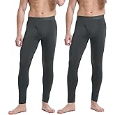 Men's Thermal Underwear Long Johns Bottom with Soft Warm Lining, Heavyweight, Lightweight Cold Weather Base Layer Pants