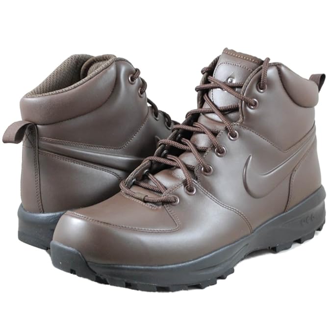Nike Men's Manoa Leather Walking and Hiking Boots Brown Size 7 Amazon