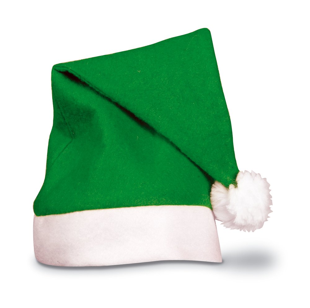 eBuyGB Pack of 6 Adults Unisex Festive Christmas Santa Hat (Green)