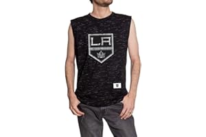 Calhoun NHL Men's Team Logo Crew Neck Space Dyed Cotton Sleeveless T-Shirt