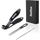 Nail Clippers for Seniors Thick Toenails, Ergonomic Long Handled Toenail Clippers with Catcher for Men Thick Nails, Large Heavy Duty Toe Nail Cutter Wide Jaw Angled Head Fingernail Clipper Women Adult
