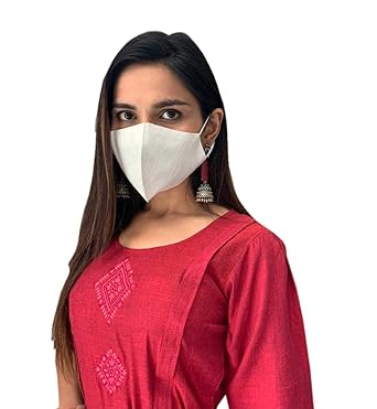 Uniform Sarees Uniform Sarees Linen Denim Double Layered Eco-Friendly Non Surgical Face Mask TRR04