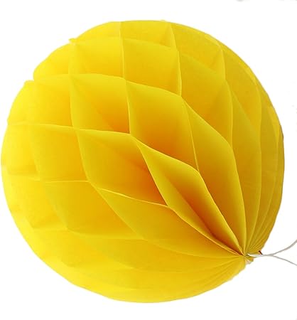 Amazon Ipalmay ペーパーハニカムボール イエロー 25cm １０個 パーティー デコレーション パーティーグッズ おもちゃ