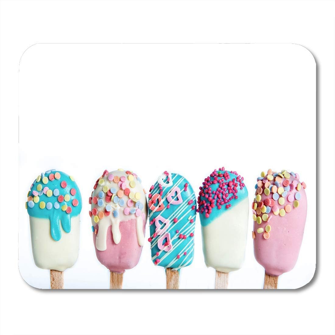 Mouse Pad Pink Sprinkles Cake Pops In Ice Cream Shape Amazon Co Uk Electronics