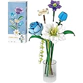 MEIEST Flower Bouquet Building Blocks Set,Mini Bricks Plant Botanical Collection Construction Building Toy,Creative DIY Artif