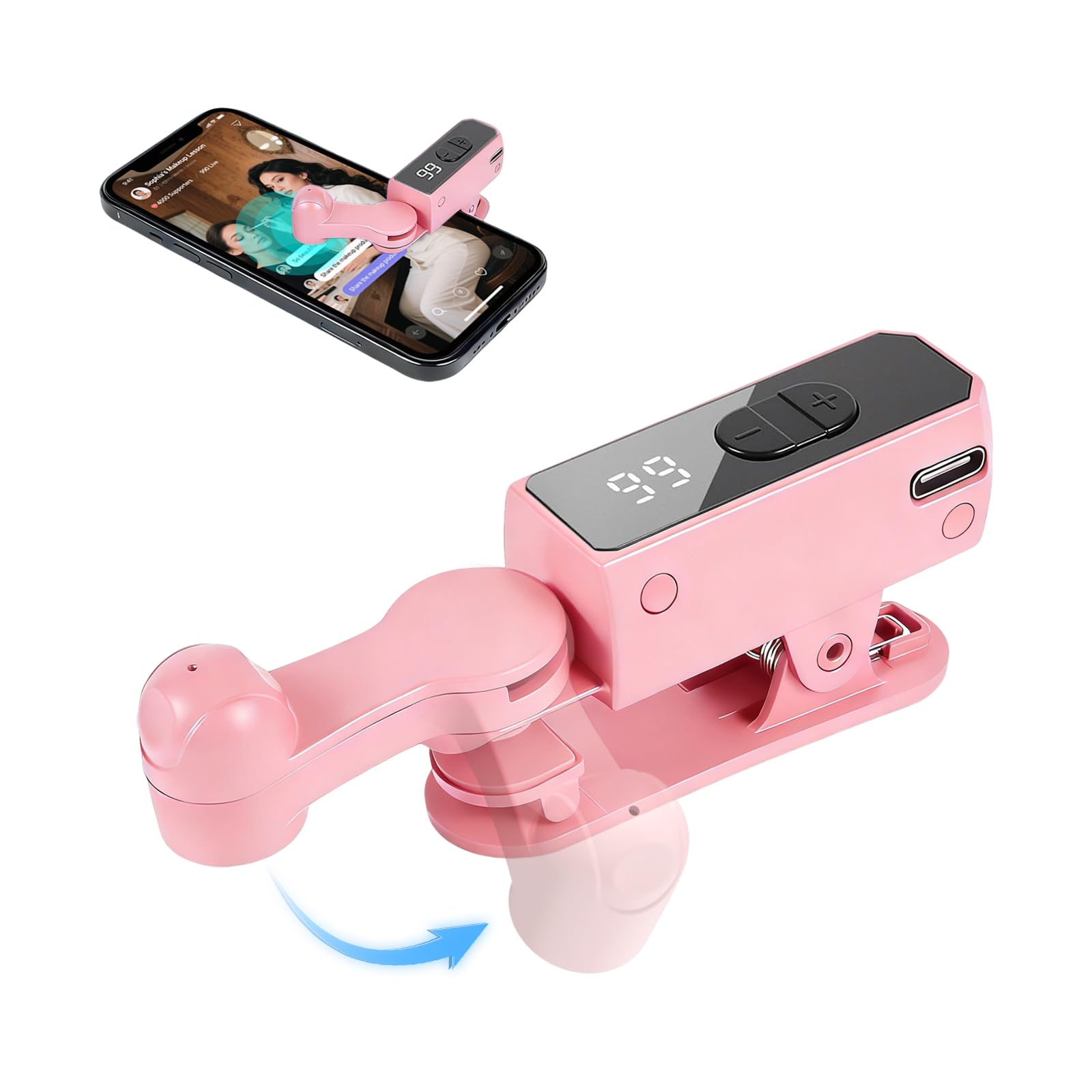 Aylthyo Wireless Auto Clicker for Smart Phone, Rechargeable Phone Screen Device Speed Clicker for iPhone iPad Apps, Fast Click Continuous Click for Tiktok, Live Broadcasts Likes