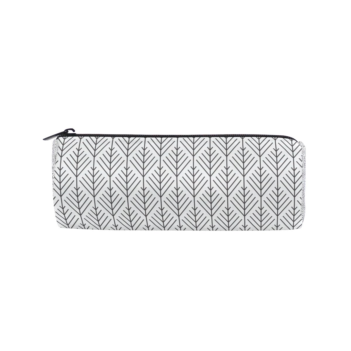 ISAOA Round Pencil Case Seamless Herringbone Vector Portable Pen Bag Storage Pouch Purse Pen Holder suitable for student or office work travel Makeup Bag