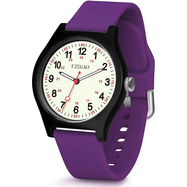 Diaofendi Womens Purple White Analog Nurse Medical Professional Waterproof Watch Original Nurse| Scrub Watch™| Students| Mens & Women main image 2