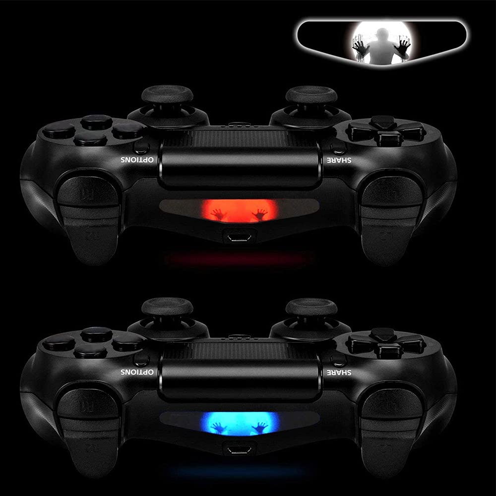 eXtremeRate 30 Pcs/Set Color Artwork Pattern Signs Led Lightbar Cover Light Bar Decals Stickers Flim for ps4 for ps4 Slim/Pro Controller Skins