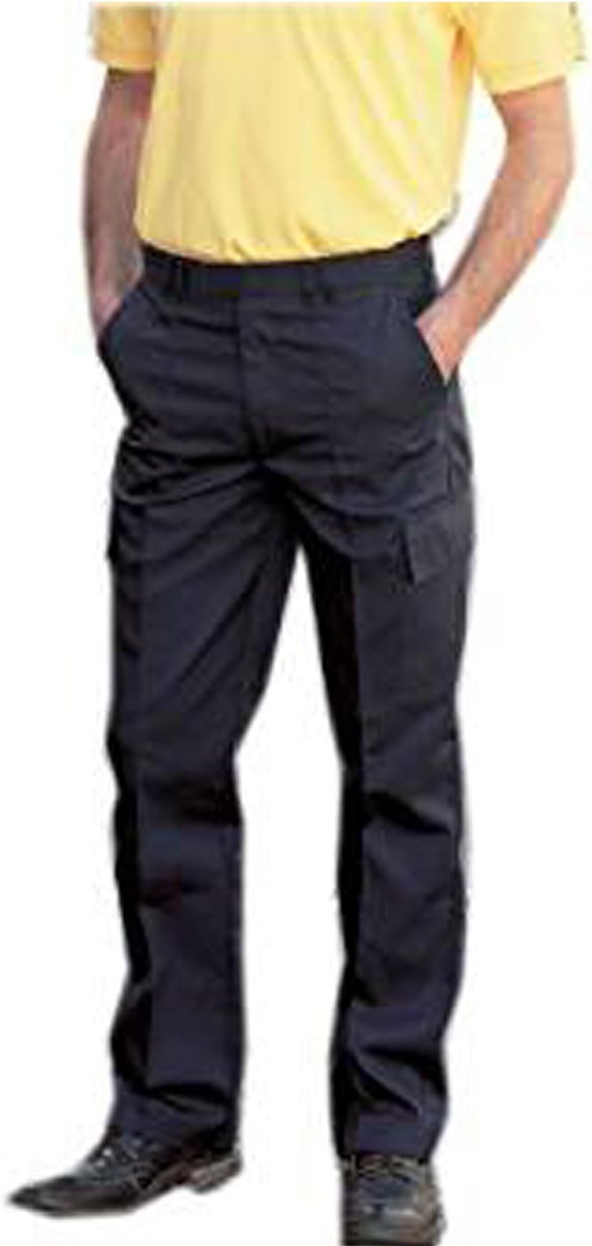 Mens Cargo Work Trousers Black or Navy Short Reg Long Sizes 28 to 52 (W38 L29, navy)