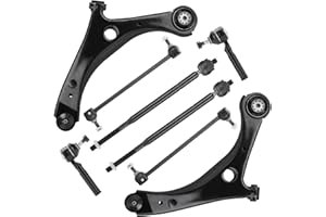 AEAGLE 8PCS Front Lower Control Arm for Dodge Grand Caravan 2008-2018, for Chrysler Town & Country 2008-2016, for Volkswagen Routan 2009-2010, Sway Bar + Outer Tie Rod End Link Suspension Kit K622034 K622033