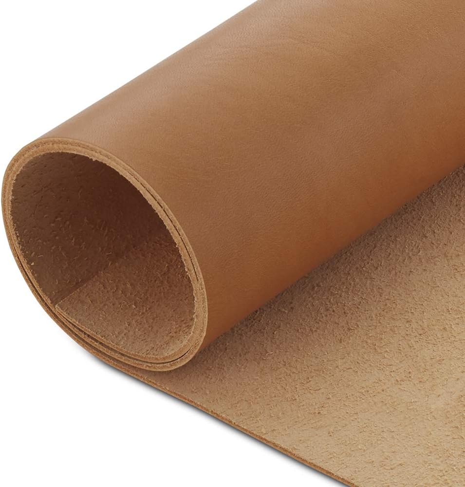 CP 4-5 oz Leather Hide - Vegetable Tanned Tooling Leather - Cowhide Leather Sheet 1.6-2.0mm (5" x 12")