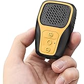 INGA Wearable Bluetooth Speaker, IP67 Waterproof Clip-on Mini Portable Speakers, Supports Siri Google Assistant, Wireless Clip Speaker with Built-in Mic, Hands-Free Music and Calls(Yellow)