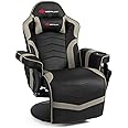 Goplus Massage Gaming Chair, Racing Style Gaming Recliner w/Adjustable Backrest and Footrest, Ergonomic High Back PU Leather Computer Office Chair Swivel Game Chair w/Cup Holder and Side Pouch