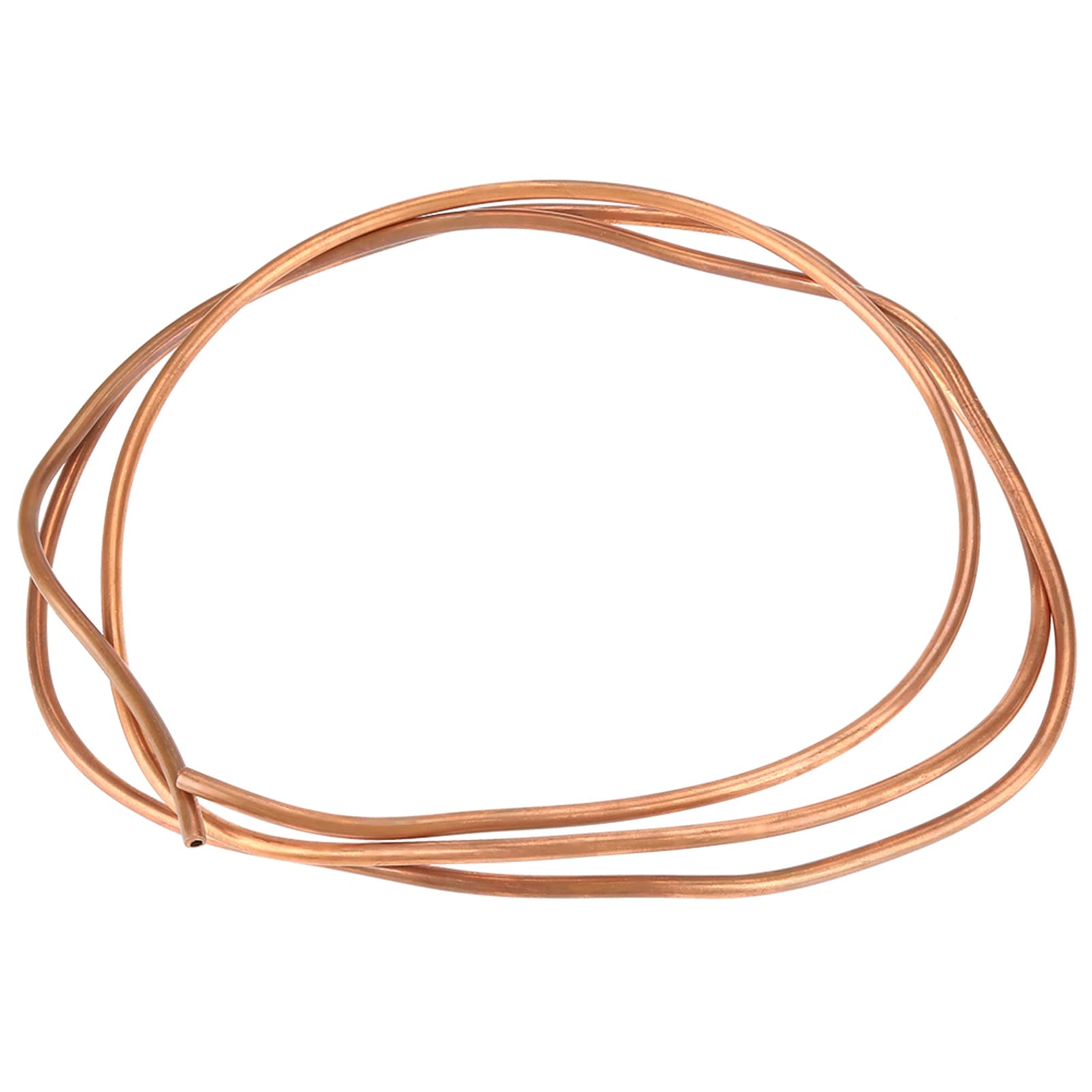 2m T2 Soft Copper Wire Coil ID 4mm OD 5mm Thickness 0.5mm Tubing Pipe High Ductility Good Electrical Conductivity for Refrigeration Plumbing