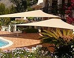 Shade&Beyond 12'x12'x12' Triangle Sun Shade Sail with Stainless Steel Hardware Kits Durable Outdoor UV Shelter for Patio Lawn Sand Color