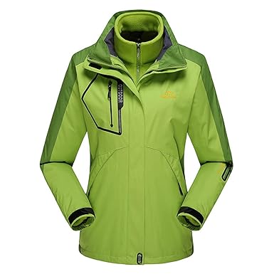 Longra Damen Softshelljacke 3 in 1 Jacke Verdickung Winterjacke Doppeljacke Wasserdicht Atmungsaktiv Outdoorjacke Funktionsja