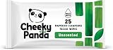The Cheeky Panda Bamboo Facial Wipes Unscented 25 Pack | 99% Purified Water