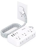 Power Strip Extension Cord - 6 Outlets and 4 USB