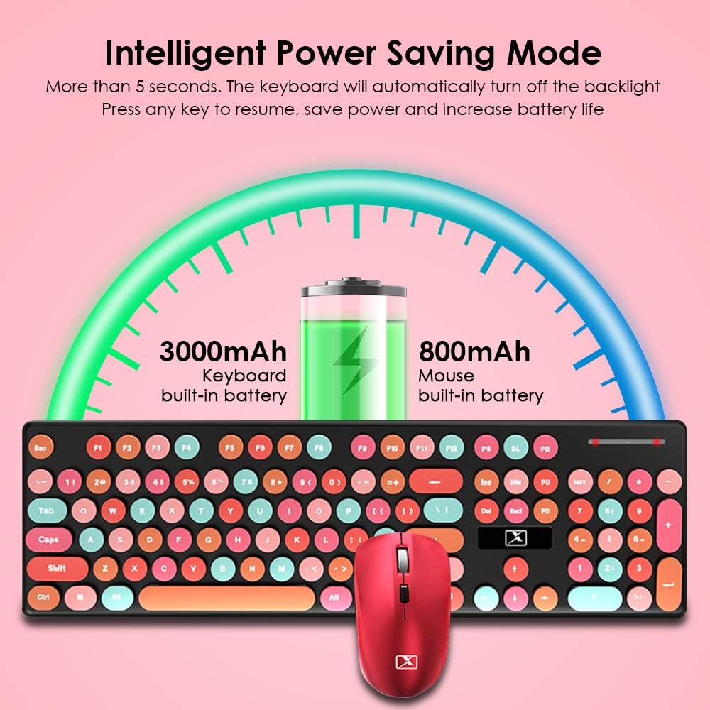 Buy Zhjvihx Wireless Gaming Keyboard And Mouse Combo, 2.4G Rechargeable - View #10