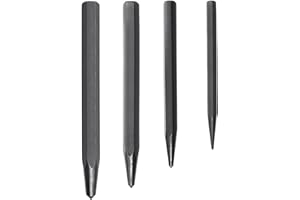 Rawolp 62215 Center Punch Kit, 4-Piece center punch tool set for metal