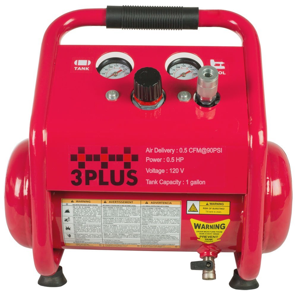 3PLUS HC0504GM Induction OilFree Quiet Air Compressor Portable Trim