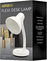 Homelife Classic 35W Flexi Desk Lamp Diamond White L958WH UK Plug view 5