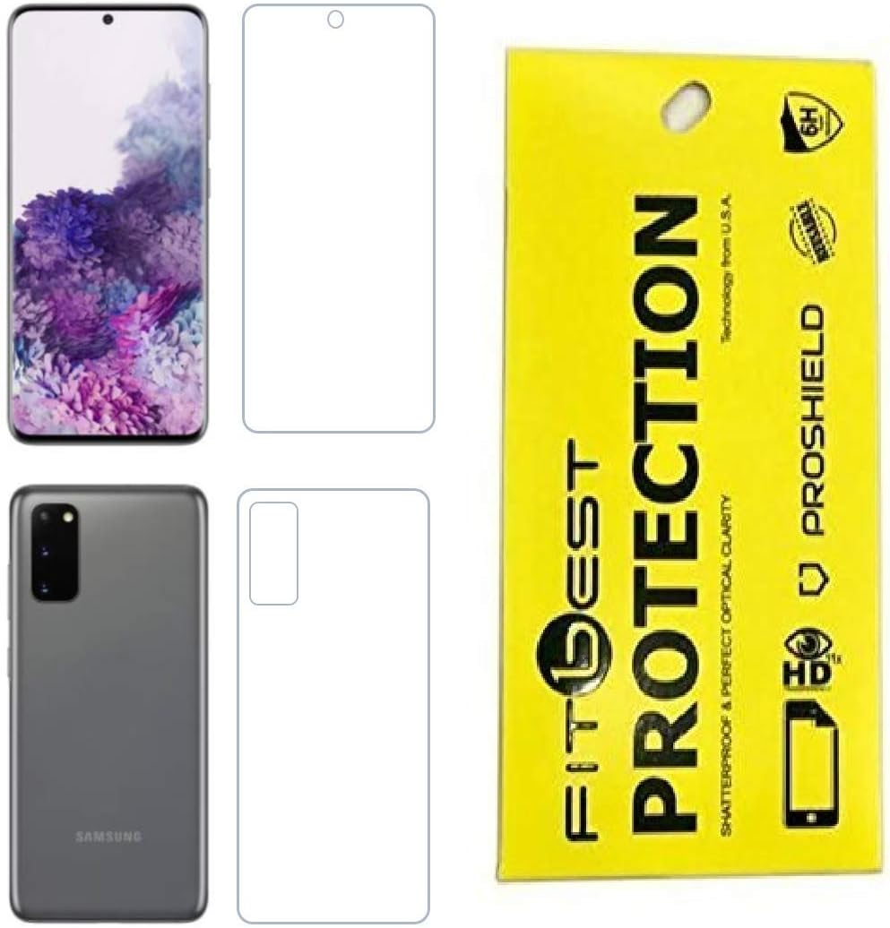 Fitbest Impossible Front and back Tempered Screen Guard for Samsung S20 Plus - Transparent (does not cover the edges)