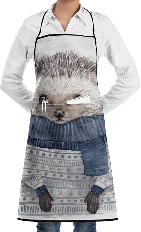 Amazon Co Jp エプロン 女性用 メンズ おしゃれ ハリネズミ 冬 スカーフ エプロン 撥水 防汚 保育士 幼稚園 子供 北欧 韓国 割烹着 耐油性 首かけ H型 ポケット付き シンプル 便利 キャラクター かわいい プリント Bolaco Home Kitchen