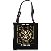 NBA - Denver Nuggets Stacked City Logo Black Tote Bag